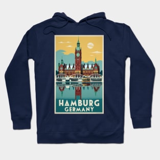 A Vintage Travel Art of Hamburg - Germany Hoodie